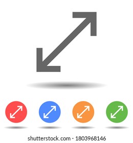 Enlarge resize icon vector logo with isolated background