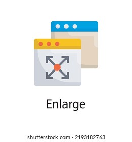 Enlarge vector flat Icon Design illustration. Miscellaneous Symbol on White background EPS 10 File