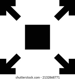 enlarge vector illustration isolated on a transparent background. glyph vector icons for concept or web graphics.