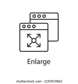 Enlarge vector outline Icon Design illustration. Miscellaneous Symbol on White background EPS 10 File