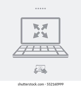 Enlarge window full screen - Vector flat icon