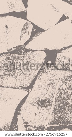 Enlarged texture vector images of irregularly stacked stone walls - illustration.