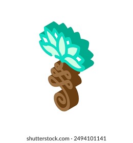 enlightenment buddhism isometric icon vector. enlightenment buddhism sign. isolated symbol illustration