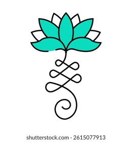 enlightenment buddhism line icon vector. enlightenment buddhism sign. isolated symbol illustration