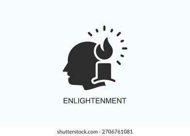 Enlightenment Icon Or Logo Isolated Vector Illustration