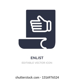 enlist icon on white background. Simple element illustration from Miscellaneous concept. enlist icon symbol design.