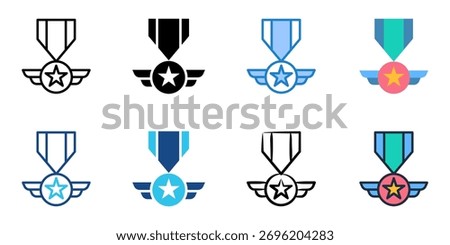 Enlisted icon set multiple style collection 
