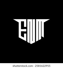ENM letter logo design with white background in illustrator, vector logo modern alphabet font overlap style, calligraphy designs for logo, Poster, Invitation, etc.