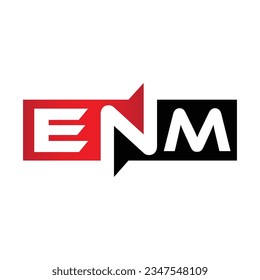 Logo de las letras iniciales del monograma ENM