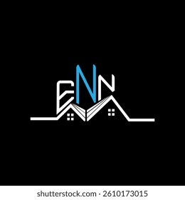 ENN Real State logo design, ENN simple and modern logo. ENN luxurious alphabet design  