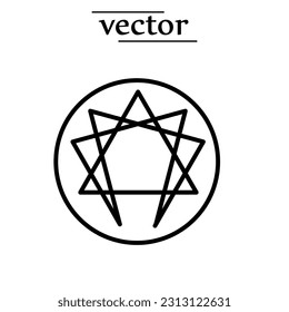 Enneagram icon vector illustration on white background..eps