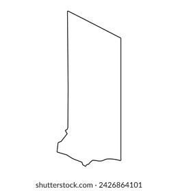 Ennedi Est Region map, administrative division of Chad. Vector illustration.