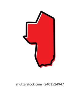 Ennedi region of Chad vector map illustration.