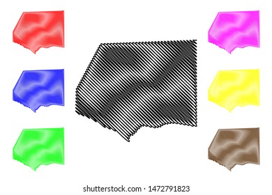 Ennedi-Est Region (Regions of Chad, Republic of Chad) map vector illustration, scribble sketch Ennedi Est map