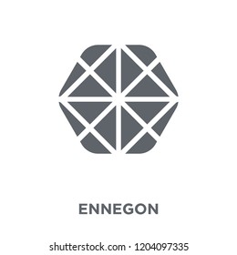Ennegon icon. Ennegon design concept from Geometry collection. Simple element vector illustration on white background.