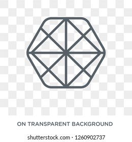 Ennegon icon. Ennegon design concept from Geometry collection. Simple element vector illustration on transparent background.