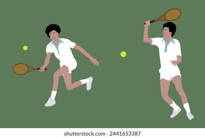 ennis Player Vector Illustration with Racket and Sword