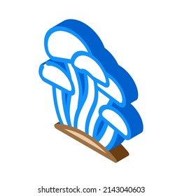 enoki mushroom isometric icon vector. enoki mushroom sign. isolated symbol illustration