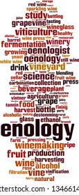 Enology word cloud concept. Collage made of words about enology. Vector illustration