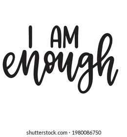 Enough Background Inspirational Positive Quotes Motivational Stock ...