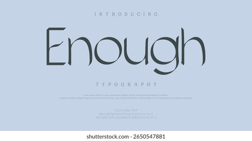 Suficientes fontes de alfabeto de logotipo moderno mínimo. Tipografia minimalista urbana sana serif digital fashion futuro criativo logos fontes. ilustração vetorial