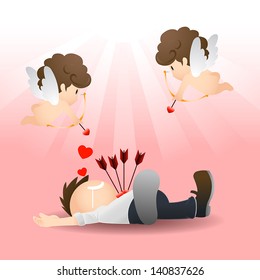 Enough Please Funny Picture Of A Single Man Was Shot By Cute Cupids 