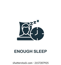 Enough Sleep icon. Monochrome simple Healthy Lifestyle icon for templates, web design and infographics