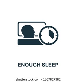 Enough Sleep icon. Simple illustration from healthy lifestyle collection. Creative Enough Sleep icon for web design, templates, infographics and more