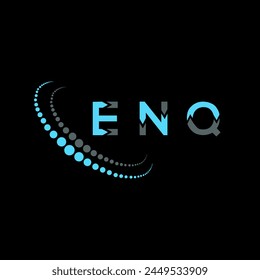 ENQ letter logo abstract design. ENQ unique design. ENQ.
