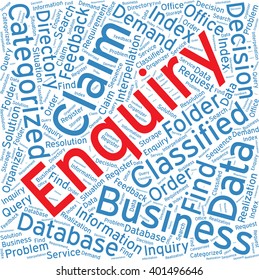 Enquiry,Word cloud art  background