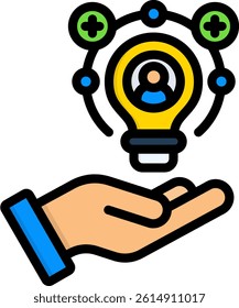 Enrichment Icon Lineal Color Vector Illustration