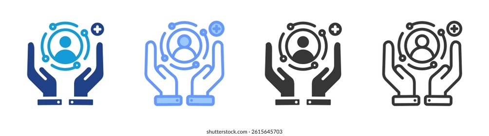 Enrichment icon set multiple style collection