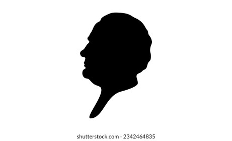 Enrico Caruso silhouette, high quality vector