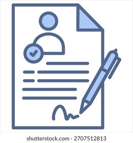 Registrar ilustração de vetor de ícone azul