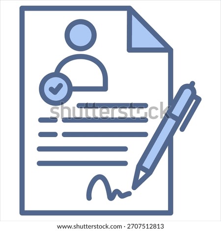 Enroll Blue Icon Vector Illustration
