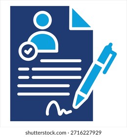 Enroll Flat Blue Icon Style