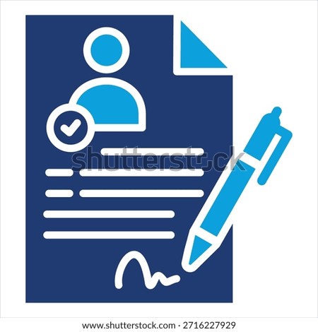 Enroll Flat Blue Icon Style