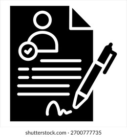 Registrar Ilustração de Vetor de Ícone de Glifo