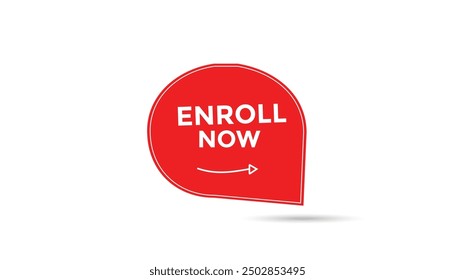 Enroll new button web banner templates. Vector Illustration 
