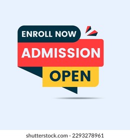 enroll now admission open educational banner social media post template