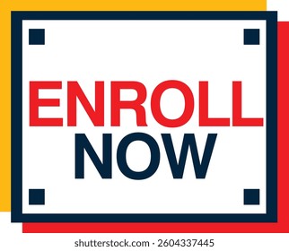 Enroll Now Badge text sign offer tag banner cash price sale register label