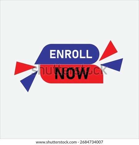Enroll now button and web design