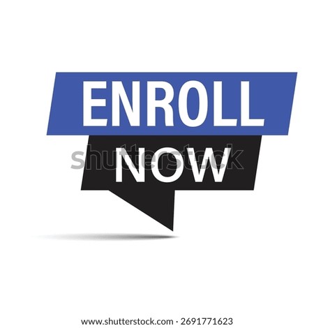 Enroll Now Highlight Sticker Design Vector