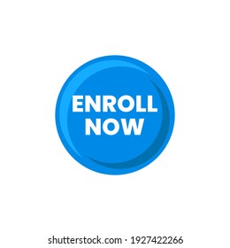 
Enroll Now Icon Label Sticker Button Design Vector