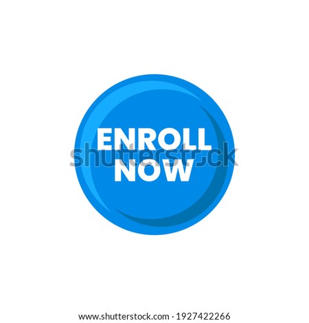 
Enroll Now Icon Label Sticker Button Design Vector