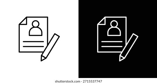 Icono de inscripción en diseño de línea. Iconos de trazo editables.