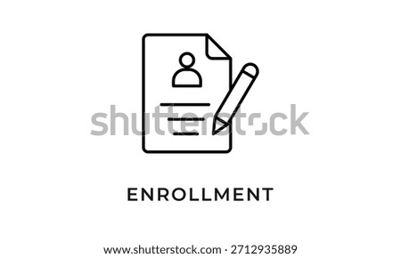 Enrollment Icon Or Logo Isolated Vector Illustration