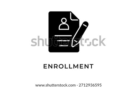 Enrollment Icon Or Logo Isolated Vector Illustration