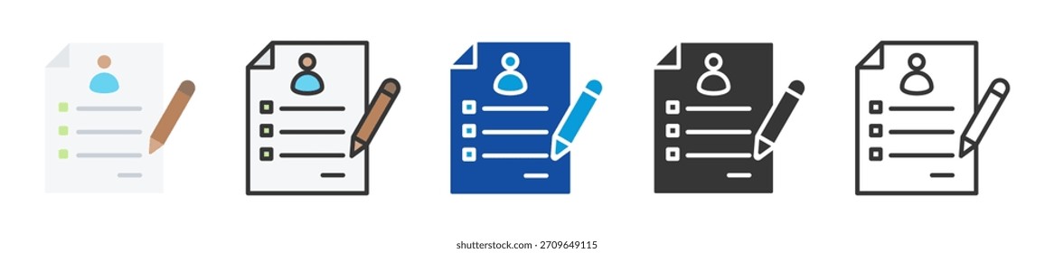 enrollment icon set multi style various collection