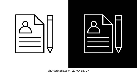 Enrollment icon symbol. Vector outline pictogram